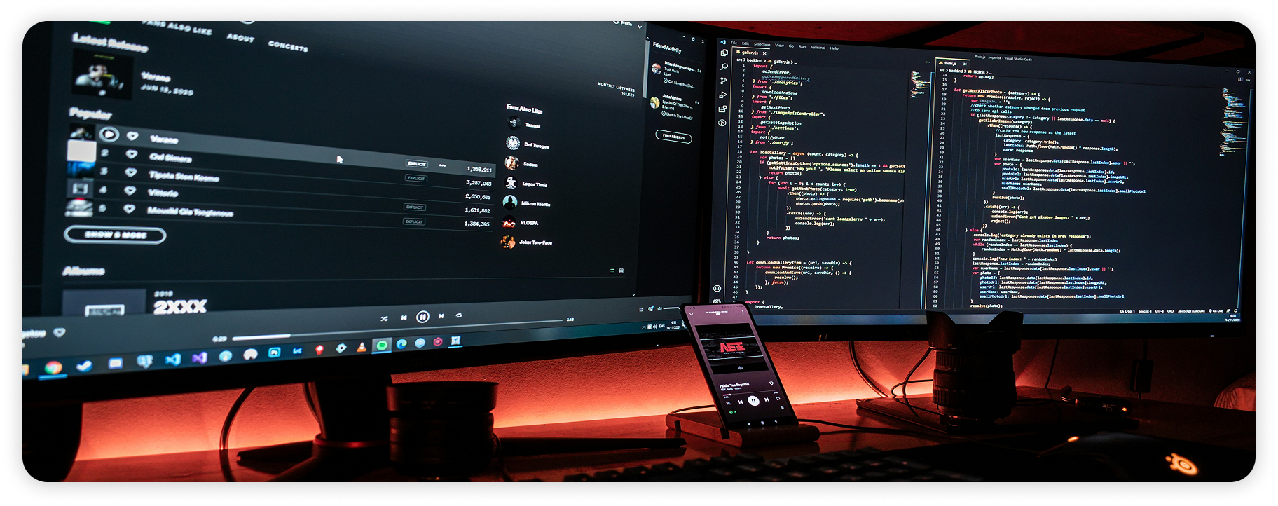Web developer working